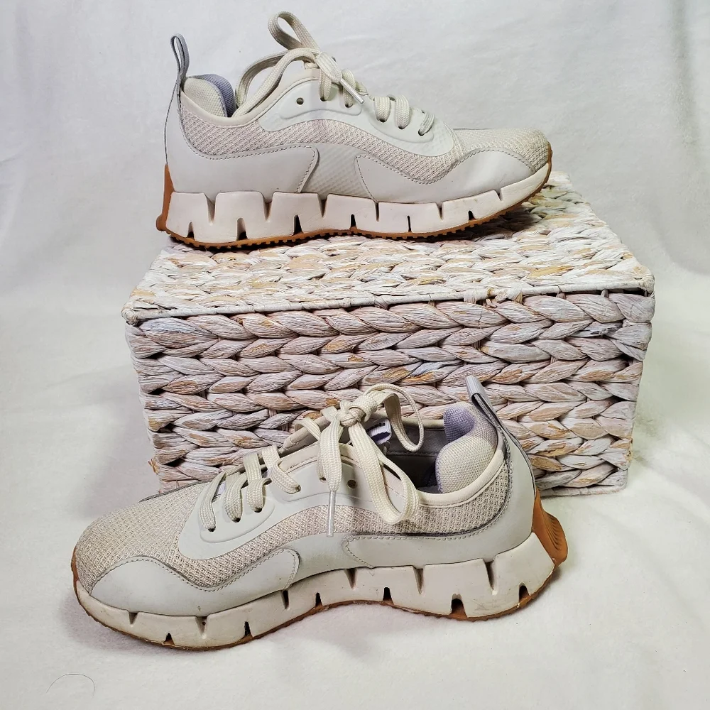 Reebok Zig‎ Kinetica II Sneakers Ortholite White/Gold Size 7 Athletic Activewear